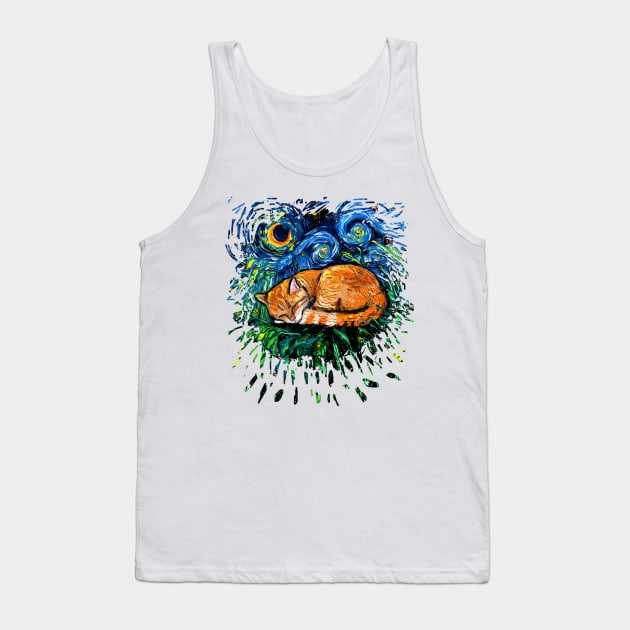 Orange Tabby Night Tank Top by sagittariusgallery